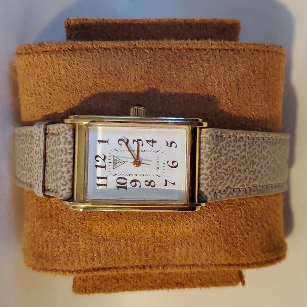 Vintage Guess watch with leather band